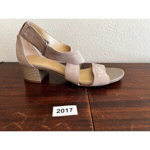 Naturalizer Adele Heel Sandals Women's Size US 9.5M Nude Casual Crisscross Strap